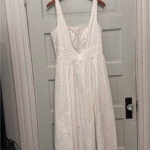 NWOT Lucky Brand White Lace Trimmed Dress